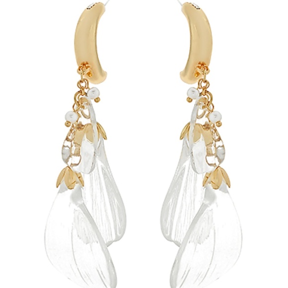 Petal Fringe Open Metal Hoops - Picture 1 of 2